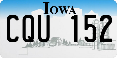 IA license plate CQU152