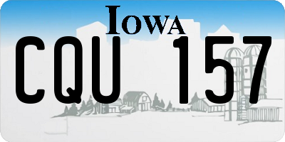 IA license plate CQU157