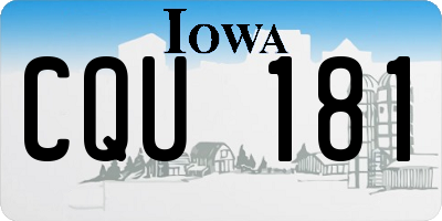 IA license plate CQU181
