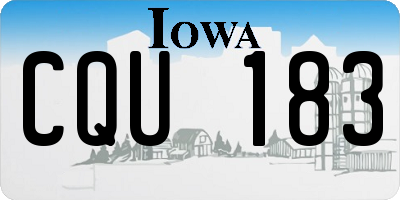IA license plate CQU183