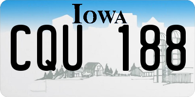 IA license plate CQU188