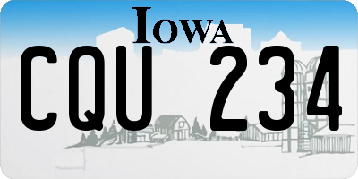 IA license plate CQU234