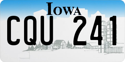 IA license plate CQU241