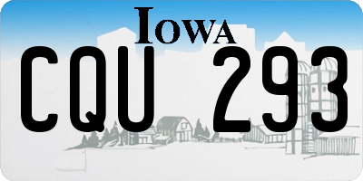 IA license plate CQU293