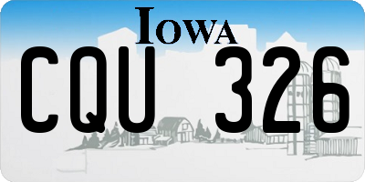 IA license plate CQU326