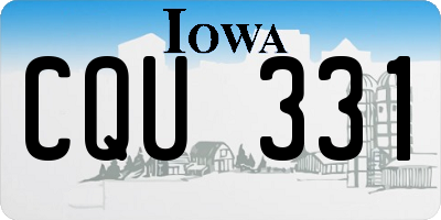 IA license plate CQU331