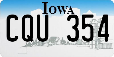IA license plate CQU354