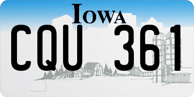 IA license plate CQU361
