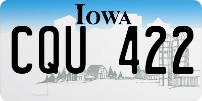 IA license plate CQU422