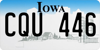 IA license plate CQU446