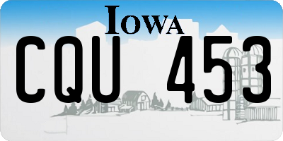 IA license plate CQU453