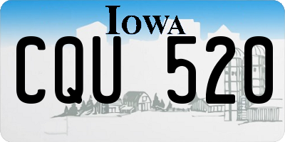 IA license plate CQU520