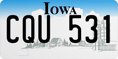 IA license plate CQU531