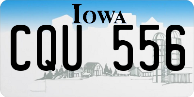 IA license plate CQU556