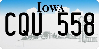 IA license plate CQU558
