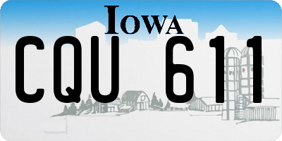 IA license plate CQU611