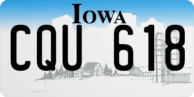 IA license plate CQU618