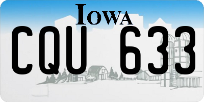 IA license plate CQU633