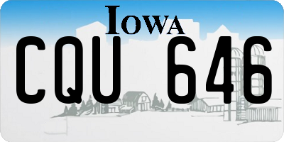 IA license plate CQU646
