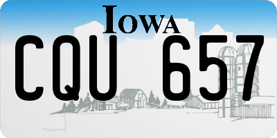 IA license plate CQU657
