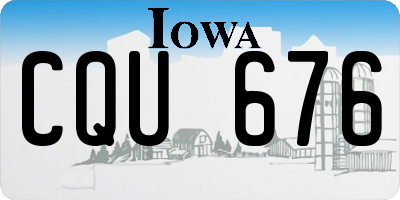IA license plate CQU676