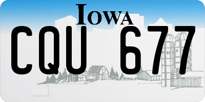IA license plate CQU677