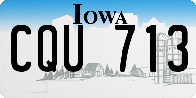 IA license plate CQU713