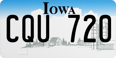 IA license plate CQU720