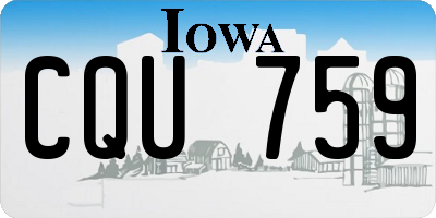 IA license plate CQU759