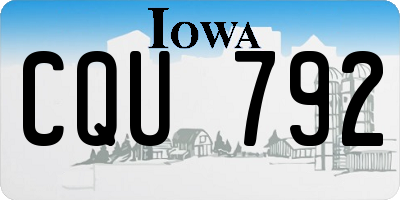IA license plate CQU792
