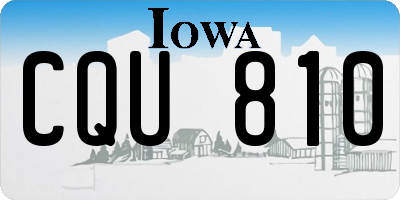 IA license plate CQU810