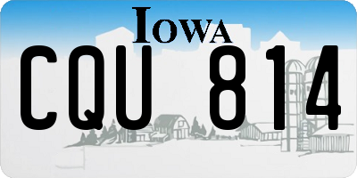 IA license plate CQU814