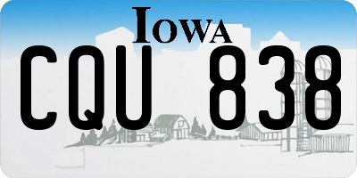 IA license plate CQU838