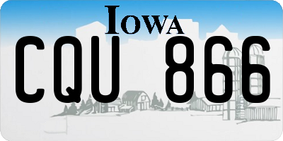 IA license plate CQU866
