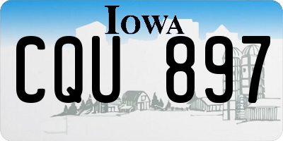 IA license plate CQU897