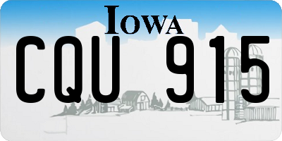 IA license plate CQU915