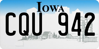 IA license plate CQU942