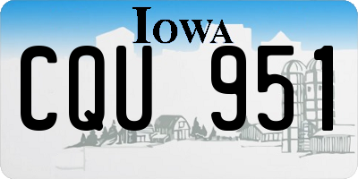 IA license plate CQU951
