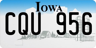 IA license plate CQU956