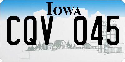 IA license plate CQV045