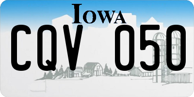 IA license plate CQV050