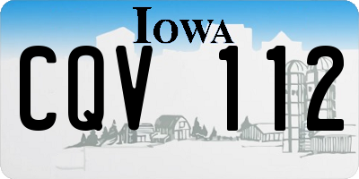 IA license plate CQV112