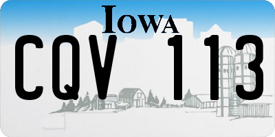 IA license plate CQV113
