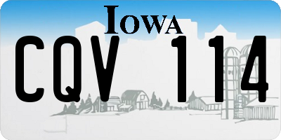 IA license plate CQV114