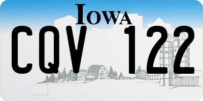 IA license plate CQV122