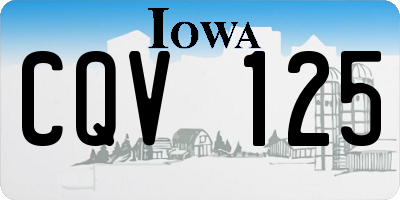 IA license plate CQV125