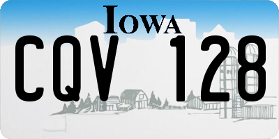 IA license plate CQV128