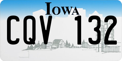 IA license plate CQV132