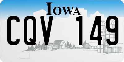 IA license plate CQV149