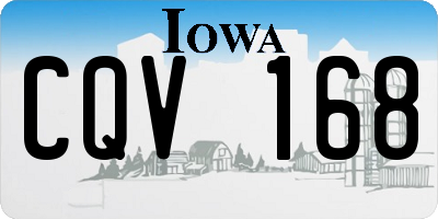IA license plate CQV168